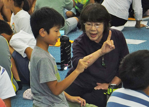 9月21日韮山小学校で手話教室を開講1