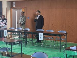 挨拶をする山下市長