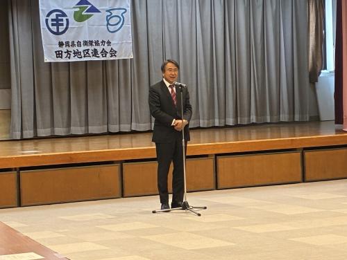 挨拶をする山下市長