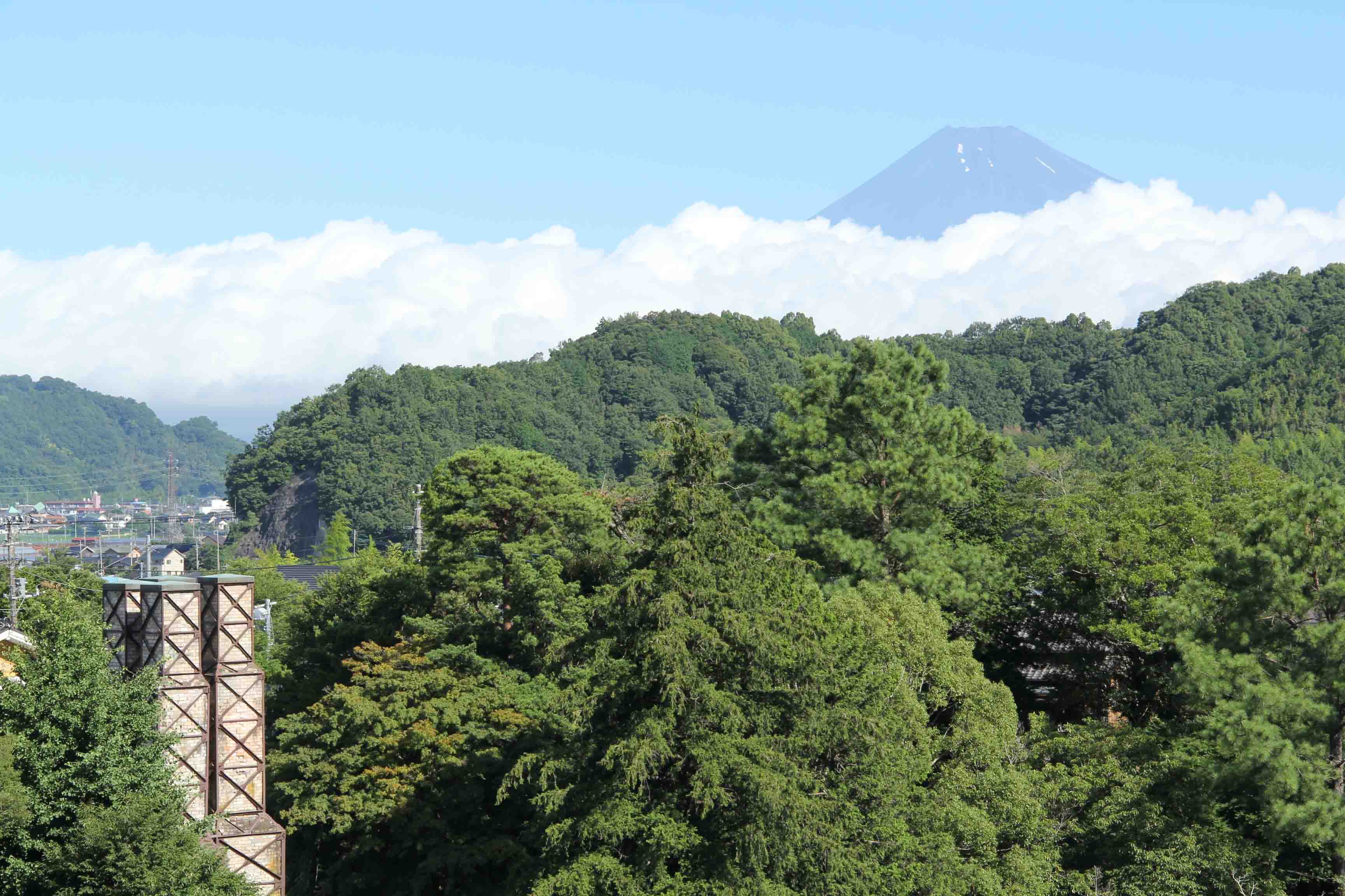 夏の富士山と韮山反射炉