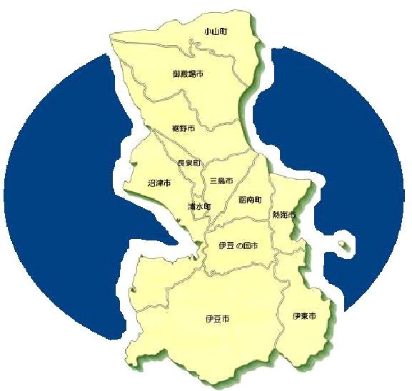 駿豆地区12市町の図