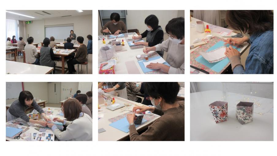 初めてのカルトナージュ（布箱作り）講座